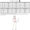 Monokini Push-Up Rasguard Manche Longue LOSANGE - Couleurs Lagon - tailles