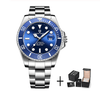 Montre Luxe Analogique Automatique à Quartz SUBMARINER INOX - Couleurs Lagon