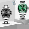 Montre Luxe Analogique Automatique à Quartz SUBMARINER INOX - Couleurs Lagon