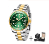 Montre Luxe Analogique Automatique à Quartz SUBMARINER INOX - Couleurs Lagon