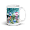 Mug Céramique Blanc Brillant ALGUES et MEDUSES - Couleurs Lagon