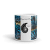 Mug Céramique Blanc Brillant BENITIER BLEU - Couleurs Lagon