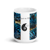 Mug Céramique Blanc Brillant BENITIER BLEU - Couleurs Lagon
