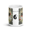 Mug Céramique Blanc Brillant SABLE et COQUILLAGES - Couleurs Lagon