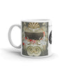 Mug Céramique Blanc Brillant SABLE et COQUILLAGES - Couleurs Lagon