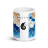 Mug Céramique Blanc Brillant TIE-DYE BLEU OUTREMER - Couleurs Lagon