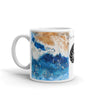 Mug Céramique Blanc Brillant TIE-DYE BLEU OUTREMER - Couleurs Lagon