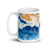 Mug Céramique Blanc Brillant TIE-DYE BLEU OUTREMER - Couleurs Lagon
