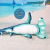 Peluche Réaliste Requin Marteau Bleu Pacific 100cm - Couleurs Lagon - vue de dessous détails