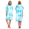 Poncho Peignoir microfibres grande taille - Couleurs Lagon