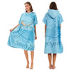 Poncho Peignoir microfibres grande taille - Couleurs Lagon