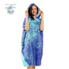 Poncho Peignoir microfibres grande taille BELIEVE IN - Couleurs Lagon