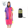 Poncho Peignoir microfibres grande taille BELIEVE IN - Couleurs Lagon