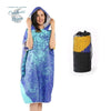 Poncho Peignoir microfibres grande taille BELIEVE IN - Couleurs Lagon