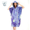 Poncho Peignoir microfibres grande taille BELIEVE IN - Couleurs Lagon