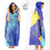 Poncho Peignoir microfibres grande taille BELIEVE IN - Couleurs Lagon