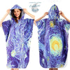 Poncho Peignoir microfibres grande taille BELIEVE IN - Couleurs Lagon