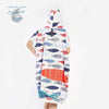 Poncho Peignoir microfibres grande taille BELIEVE IN - Couleurs Lagon