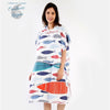 Poncho Peignoir microfibres grande taille BELIEVE IN - Couleurs Lagon