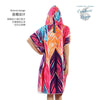 Poncho Peignoir microfibres grande taille BELIEVE IN - Couleurs Lagon