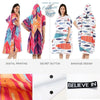 Poncho Peignoir microfibres grande taille BELIEVE IN - Couleurs Lagon