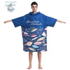 Poncho Peignoir microfibres grande taille FREEDOM ATTITUDE - Couleurs Lagon