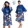 Poncho Peignoir microfibres grande taille FREEDOM ATTITUDE - Couleurs Lagon