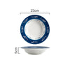 Porcelaine Céramique Haute Qualité Petit POISSON - Couleurs Lagon - assiette creuse bleu 5x23cm