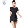 Robe Dance Latine Manches Courtes Jupe Irrégulière - Couleurs Lagon