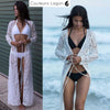 Robe de plage Longue Crochet SAIDA DE PRAIA - Couleurs Lagon