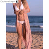 Robe de plage Longue Crochet SAIDA DE PRAIA - Couleurs Lagon