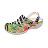 Sabots Femmes Noir Floral Hibiscus - Couleurs Lagon