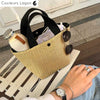 Sac Paille Bandoulière de Luxe Rothschild - Couleurs Lagon