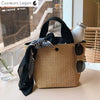 Sac Paille Bandoulière de Luxe Rothschild - Couleurs Lagon