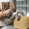 Sac Paille Bandoulière de Luxe Rothschild - Couleurs Lagon