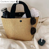 Sac Paille Bandoulière de Luxe Rothschild - Couleurs Lagon