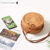 Sac Rotin Bandoulière Fermeture Boucle en Rotin - Couleurs Lagon
