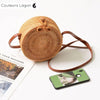 Sac Rotin Bandoulière Fermeture Boucle en Rotin - Couleurs Lagon