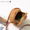 Sac Rotin Bandoulière Fermeture Boucle en Rotin - Couleurs Lagon