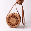Sac Rotin Bandoulière Motif Tressage Croisé - Couleurs Lagon