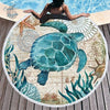 Serviette Ronde Microfibre OCEAN - Couleurs Lagon