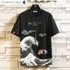 T-shirt Homme Grande Vague KANAGAWA - Couleurs Lagon - noir