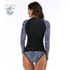 Tankini Rashguard Manche Longue Surf NOIR LOSANGE - Couleurs Lagon