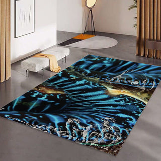 Tapis de sol rectangulaire pliable BENITIER BLEU - Couleurs Lagon