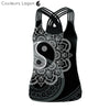 Top Débardeur Femme Mandala Dos Nu - Couleurs Lagon