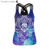 Top Débardeur Femme Mandala Dos Nu - Couleurs Lagon