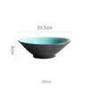 Vaisselle en porcelaine céramique Glaçage Craquelé BLEU LAGON - Couleurs Lagon - assiette V 950ml