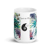 Couleurs Lagon - Mug Céramique Blanc Brillant FLORAL LIBELLULE