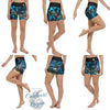 Yoga Short Taille Haute Bleu Bénitier FISH 1 poche - Couleurs Lagon