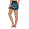 Yoga Short Taille Haute Bleu Bénitier FISH 1 poche - Couleurs Lagon